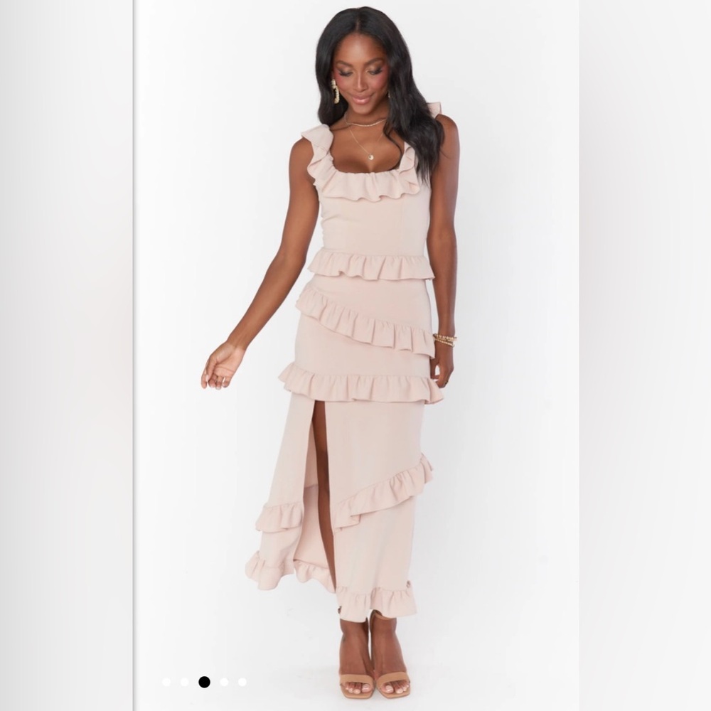 Greta Dress in Dusty Blush Stretch